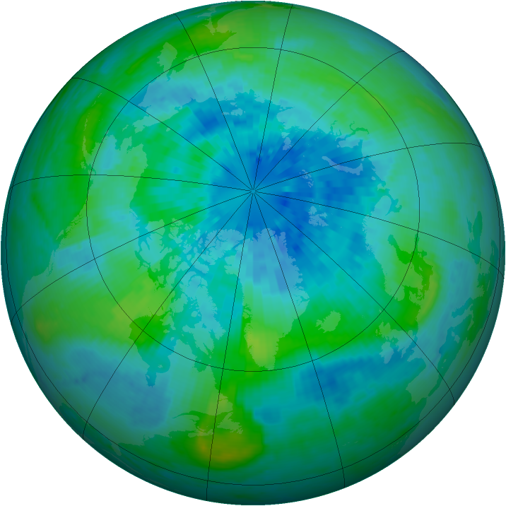 Arctic ozone map for 21 September 2004